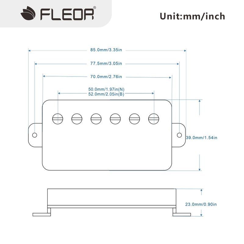 FLEOR Alnico5 Guitar Humbucker Pickup Set Golden Bridge & Neck Pickups Compatible with LP style Guitar Part - Image 2